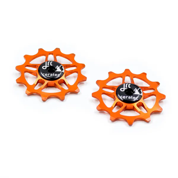 Kółka przerzutki JRC Components 12T do SRAM Force/Red AXS, ceramiczne, Pomarańczowy DPW-0001-ORG