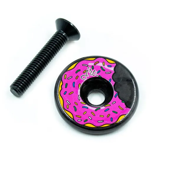 Nakrętka sterów JRC Components Carbon Donut 1 1/8 cala różowa SMP-0042-PNK