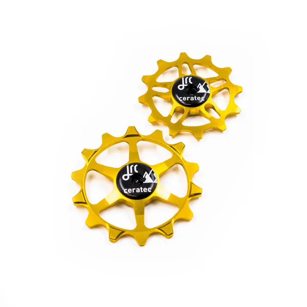 Ceramiczne kółka przerzutki JRC Components DPW-0003-GLD 12/14T do SRAM Eagle, złote