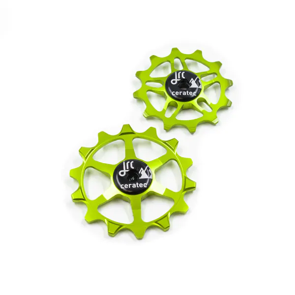 Ceramiczne kółka przerzutki JRC Components DPW-0003-ACG 12/14T do SRAM Eagle, zielony Acid
