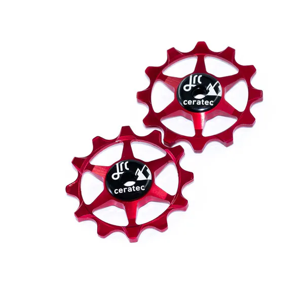 Kółka przerzutki JRC Ceramiczne Narrow Wide 12T czerwone